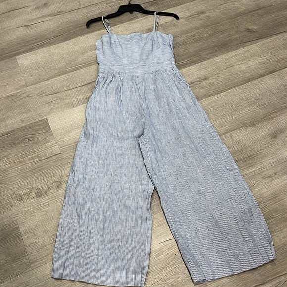 Jcrew Women's Light Blue linen Jumpsuit - Picture 3 of 4
